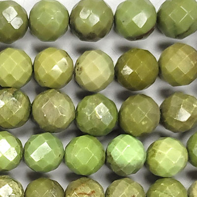 CHINESE TURQUOISE (GREEN) 12-13MM FACETED ROUND